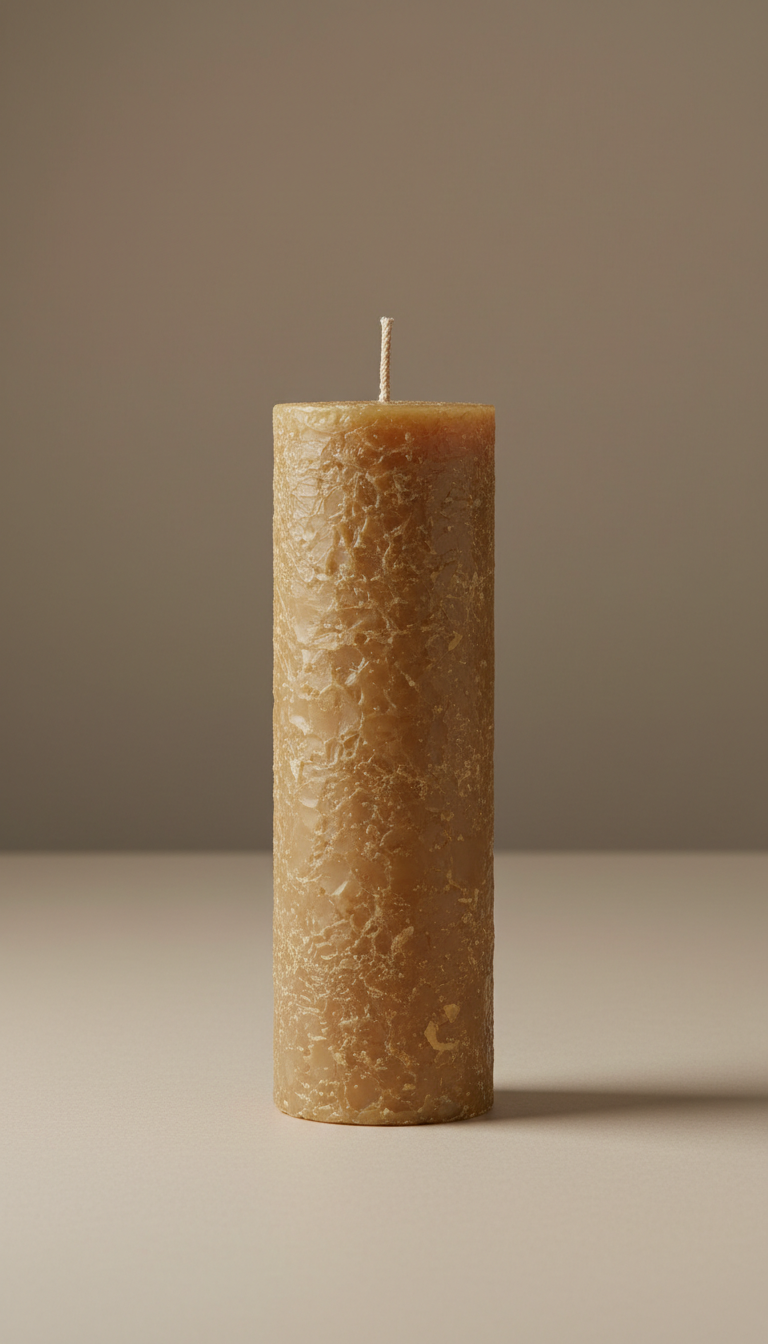 Natural Beeswax Ritual Candle Linen Wick